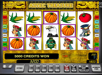 Бонусы для игровых автоматов Aztec Treasure